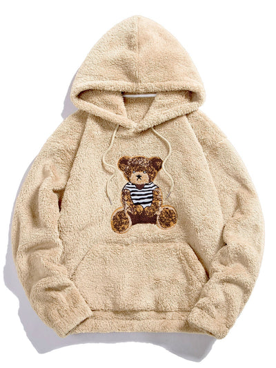 Sweat à capuche et pantalon de jogging Teddy avec patch brodé ours