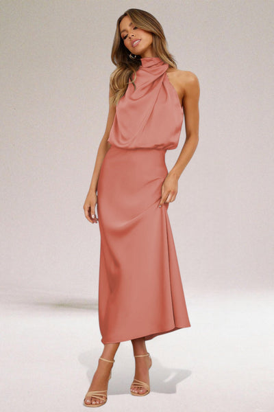 Flavia™ | Robe dos nu en satin glamour 