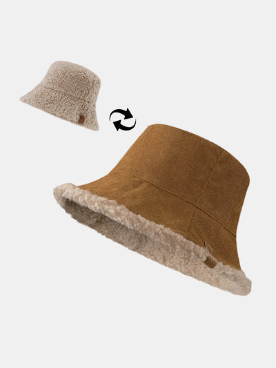 Casquette multifonctionnelle en velours côtelé et cachemire, épaisse et chaude, douce et moelleuse, pouvant être portée dans les deux sens.