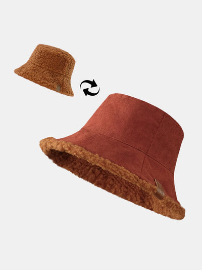 Casquette multifonctionnelle en velours côtelé et cachemire, épaisse et chaude, douce et moelleuse, pouvant être portée dans les deux sens.