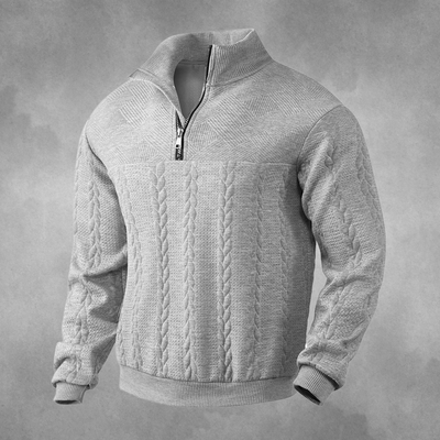 Henry | Sweat-shirt zippé quart de tour de qualité supérieure