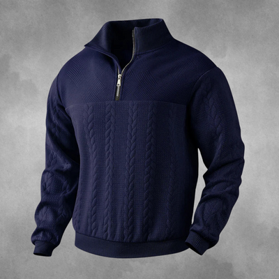 Henry | Sweat-shirt zippé quart de tour de qualité supérieure