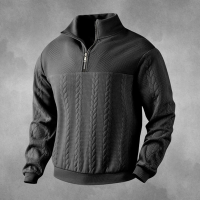 Henry | Sweat-shirt zippé quart de tour de qualité supérieure