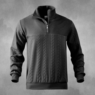 Henry | Sweat-shirt zippé quart de tour de qualité supérieure