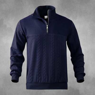 Henry | Sweat-shirt zippé quart de tour de qualité supérieure