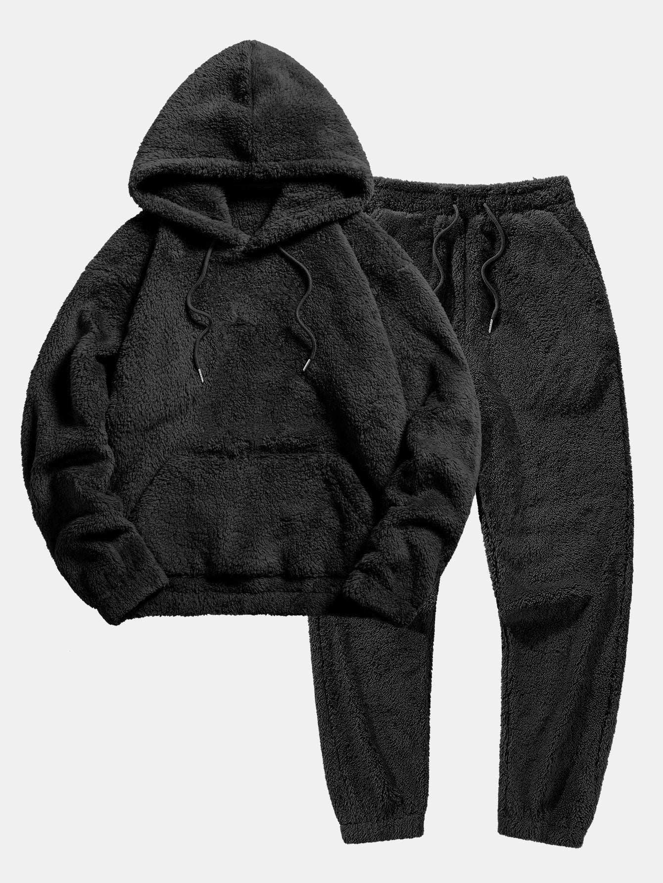 Sweat à capuche Teddy basique et pantalon de jogging Teddy