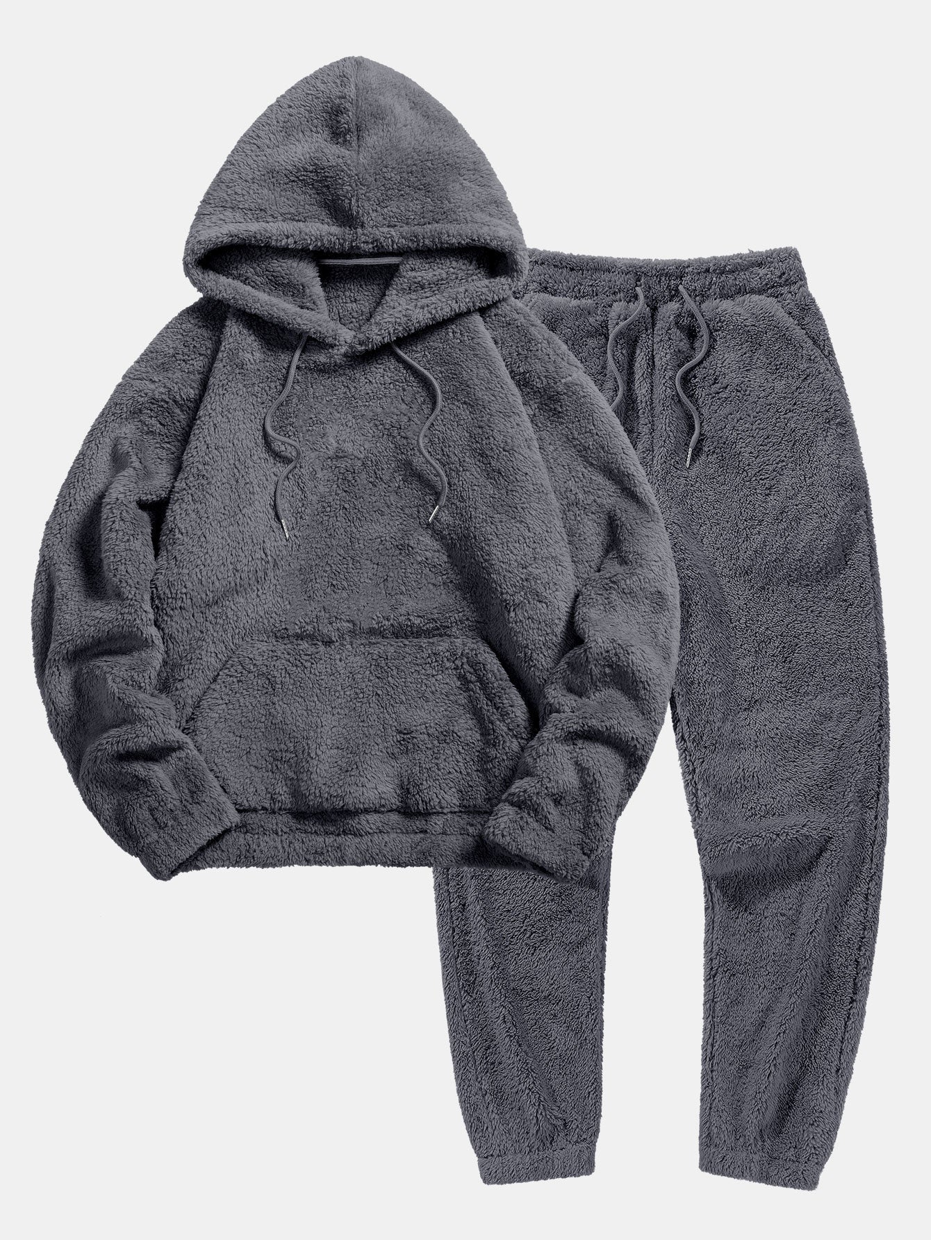 Sweat à capuche Teddy basique et pantalon de jogging Teddy