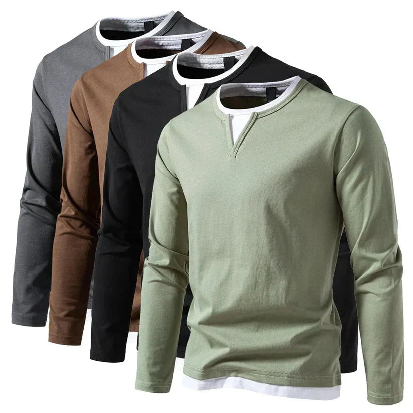 Ryan | Pull à manches longues et col en V, style moderne