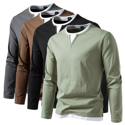 Ryan | Pull à manches longues et col en V, style moderne
