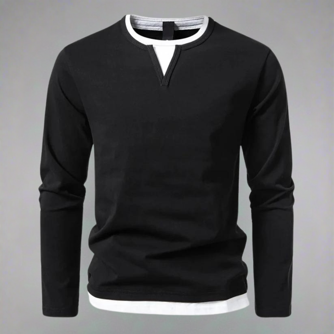 Ryan | Pull à manches longues et col en V, style moderne