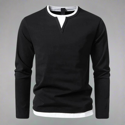 Ryan | Pull à manches longues et col en V, style moderne