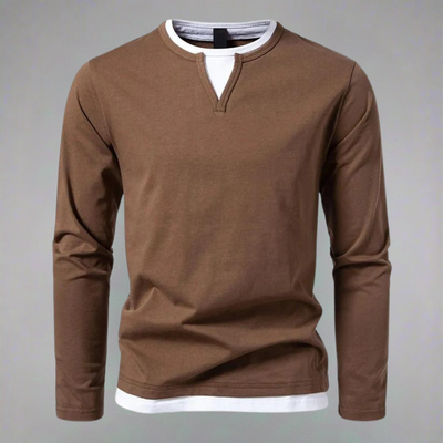 Ryan | Pull à manches longues et col en V, style moderne