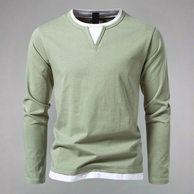 Ryan | Pull à manches longues et col en V, style moderne