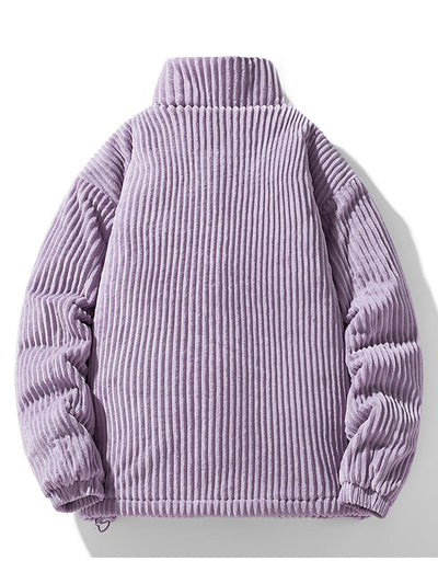 Manteau en velours côtelé matelassé doublé