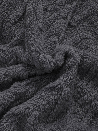 Sweat à capuche zippé en jacquard géométrique Teddy