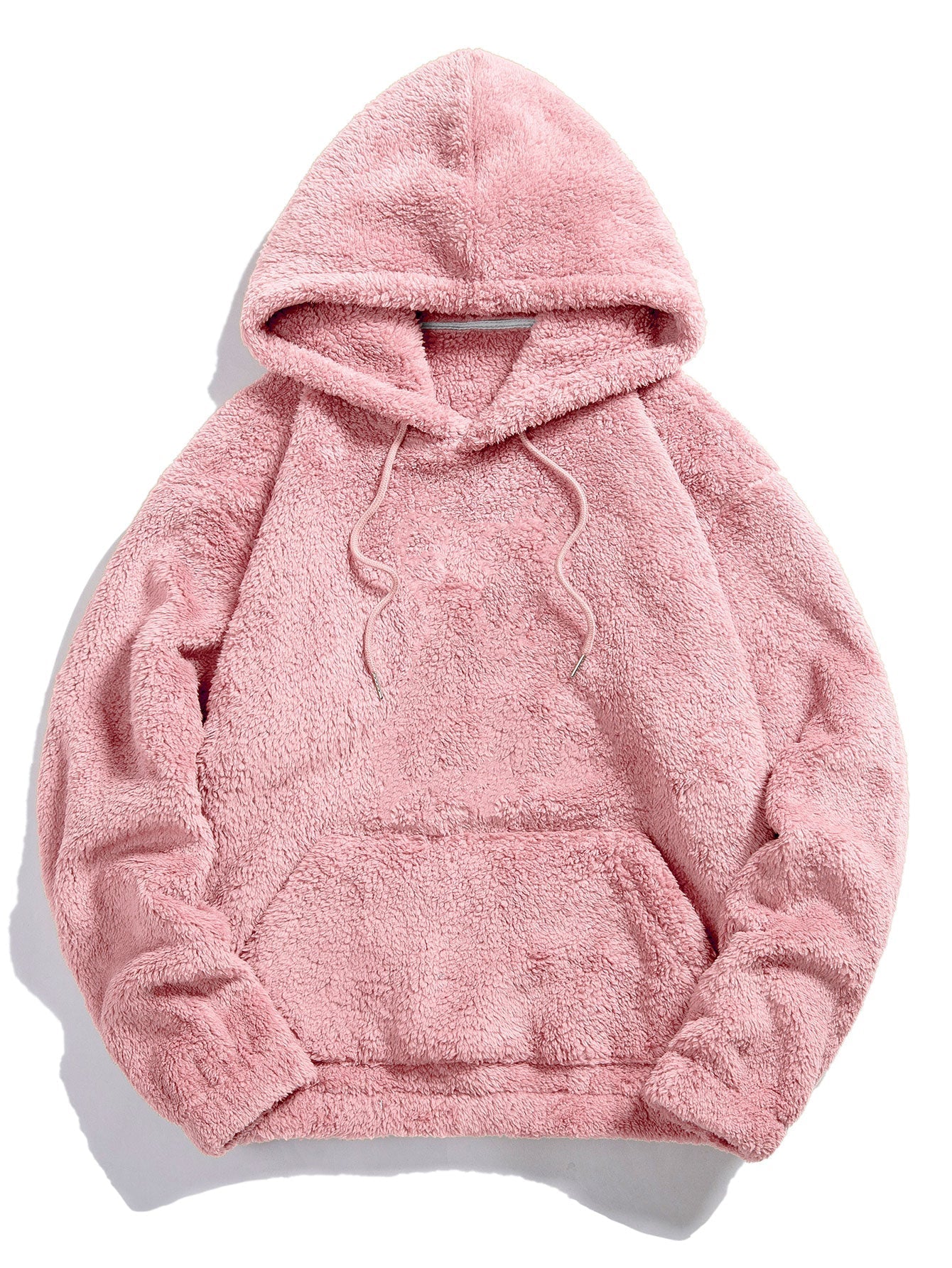 Sweat à capuche basique en peluche
