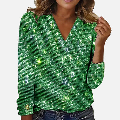 Jade | Chemisier col V diamant