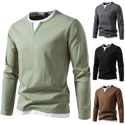 Ryan | Pull à manches longues et col en V, style moderne