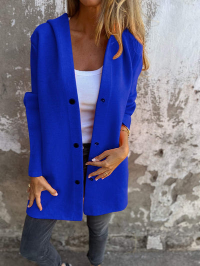Adriana | Cardigan boutonné à capuche 