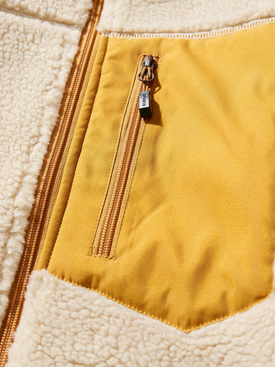 CRERI Zipper Through Teddy Faux Fur Jacket