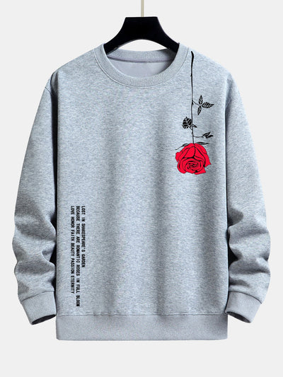 Sweat-shirt décontracté à imprimé rose et slogan