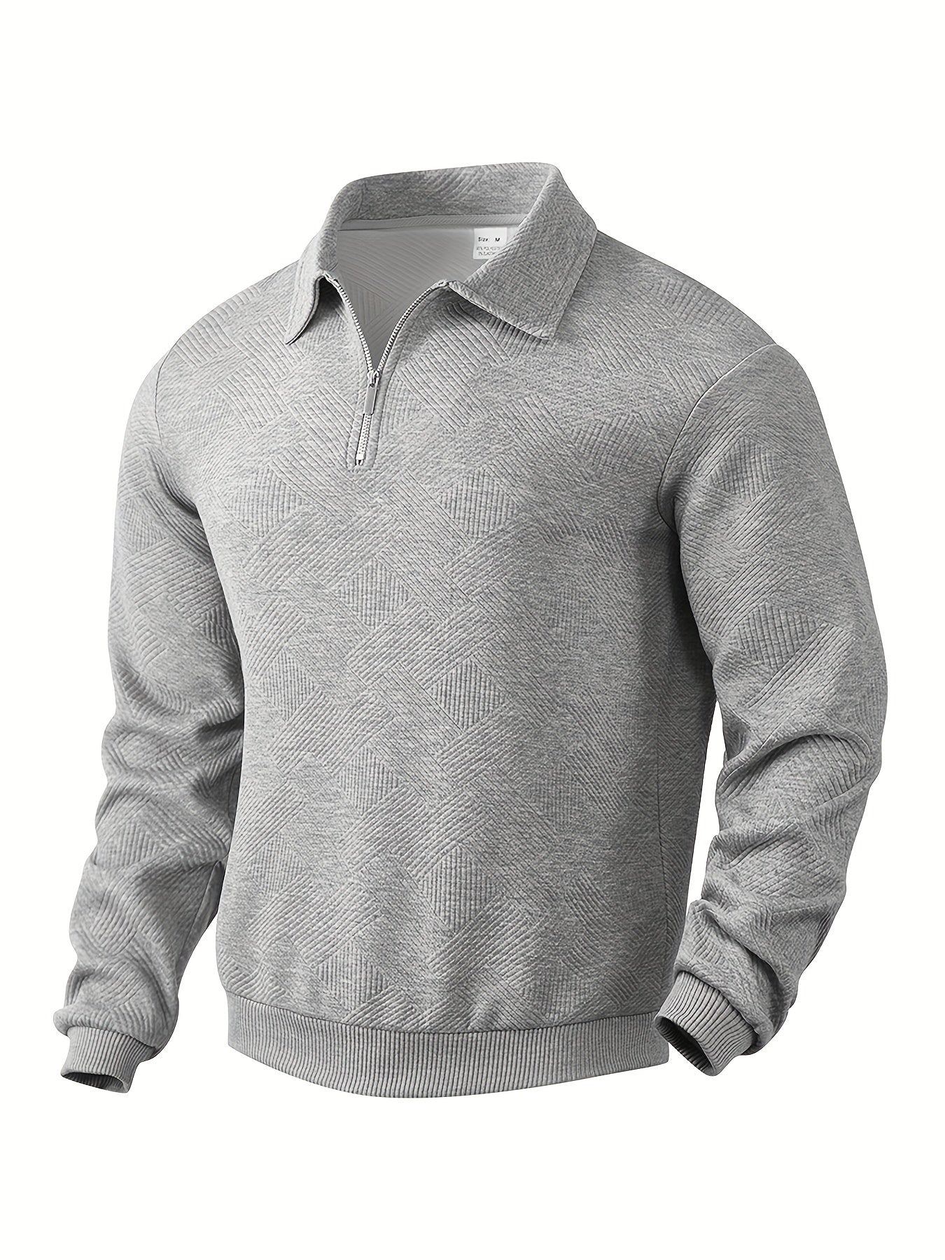 Oscar – Pull zippé vintage à motif géométrique