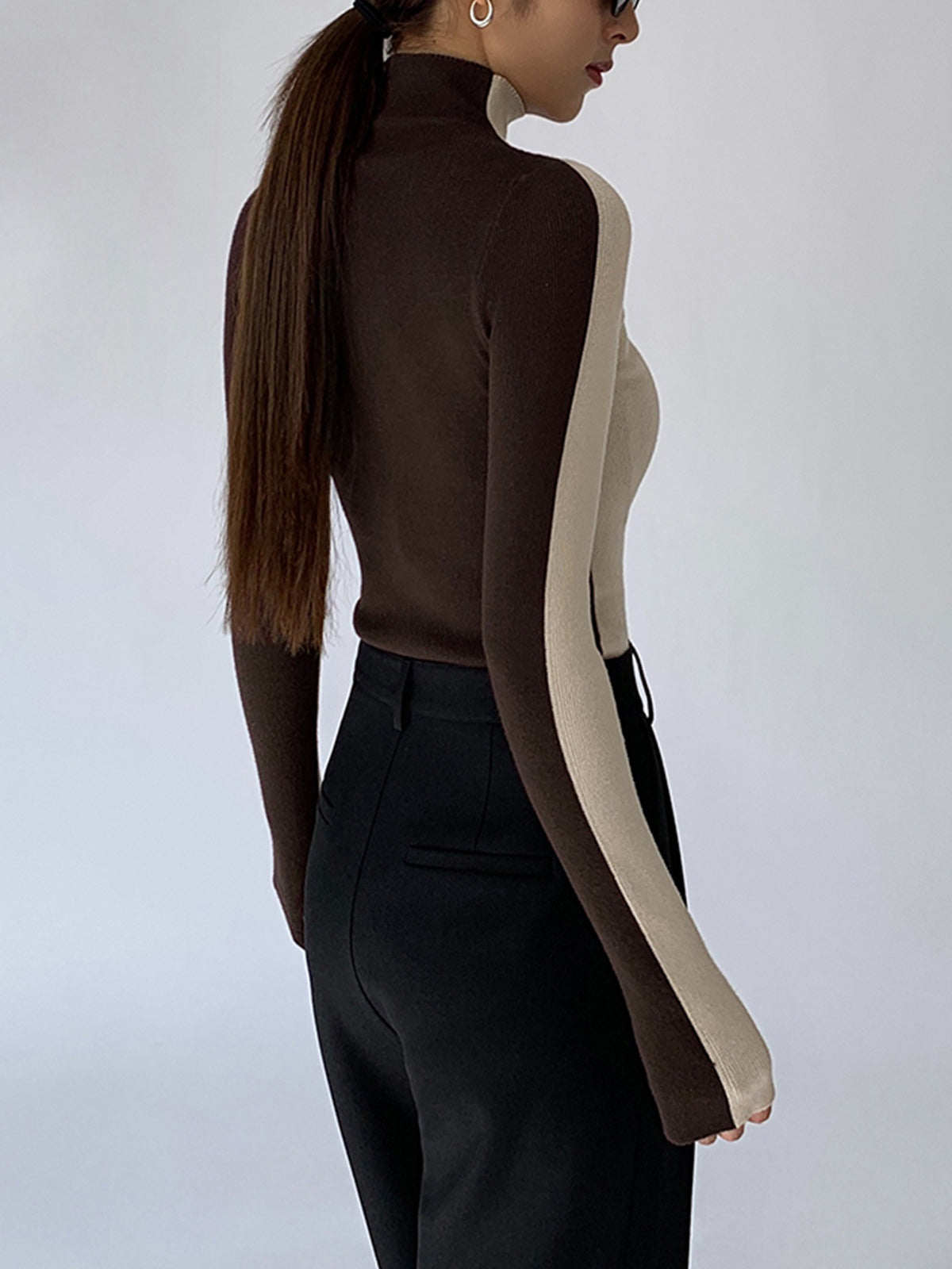 Tessa | Two Tone Long Sleeve Top
