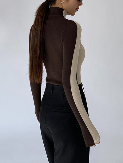 Tessa | Two Tone Long Sleeve Top