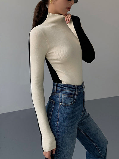 Tessa | Two Tone Long Sleeve Top