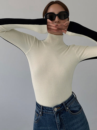 Tessa | Two Tone Long Sleeve Top