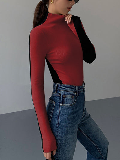 Tessa | Two Tone Long Sleeve Top