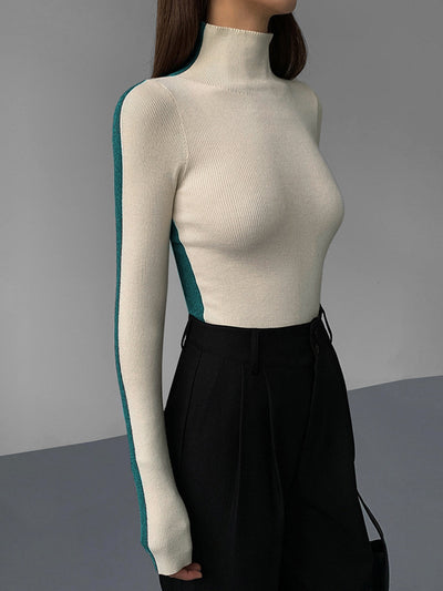 Tessa | Two Tone Long Sleeve Top