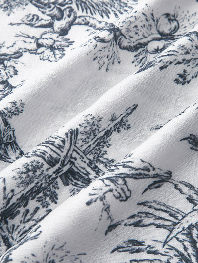 Lana | Robe courte trapèze à nouer et imprimé peinture à l'encre 