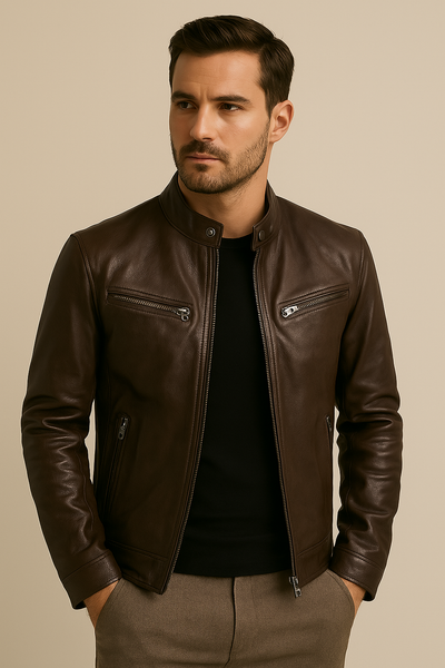 James | Veste en cuir élégante 