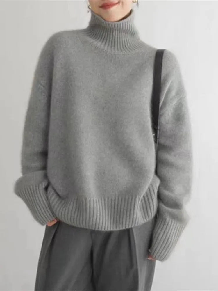 ANNA | Pull col roulé en laine
