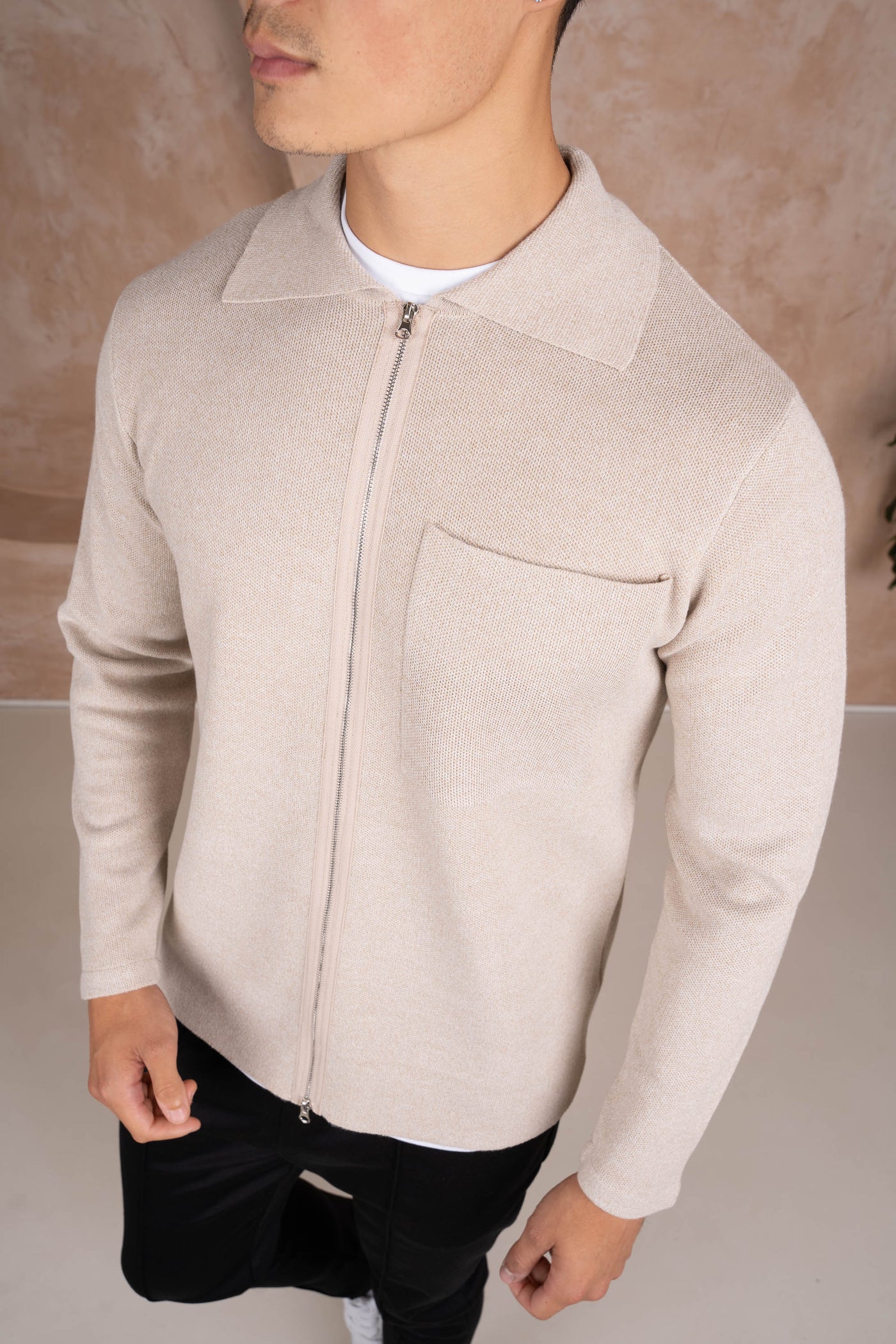 Pierre | Cardigan zippé à col