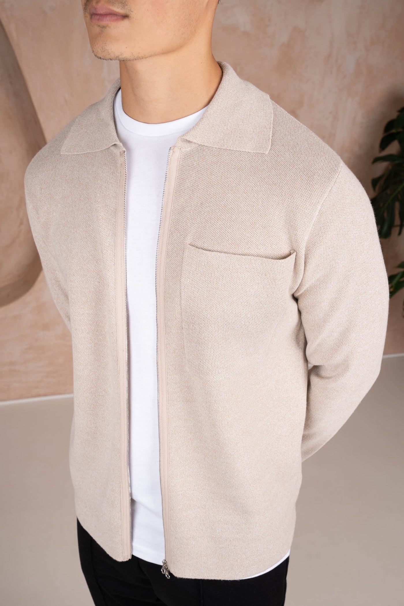 Pierre | Cardigan zippé à col