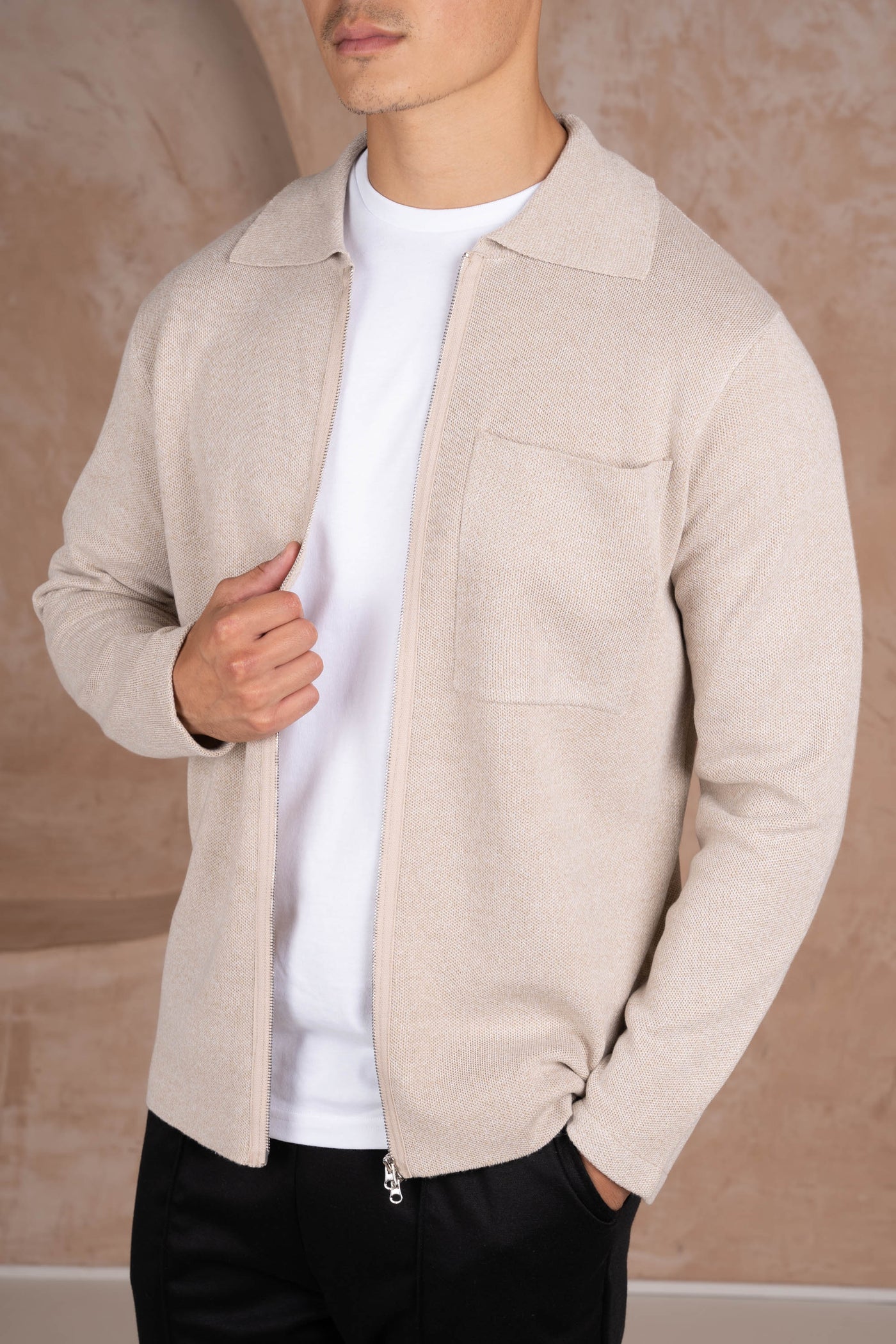 Pierre | Cardigan zippé à col