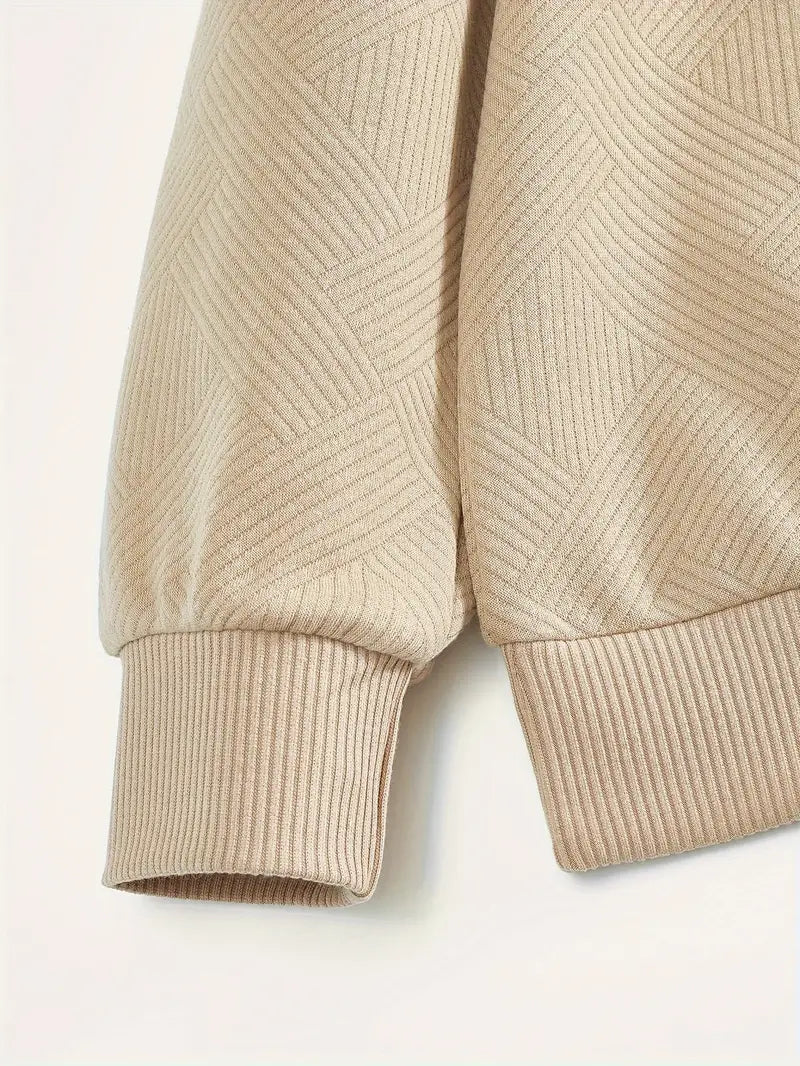 Oscar – Pull zippé vintage à motif géométrique