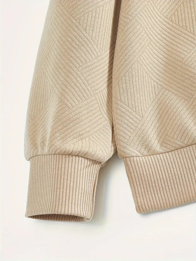 Oscar – Pull zippé vintage à motif géométrique