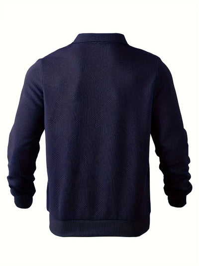 Oscar – Pull zippé vintage à motif géométrique