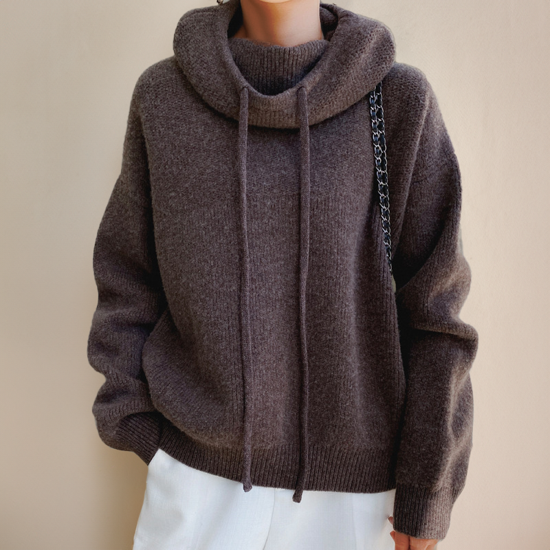 Charlotte - Pull col roulé en laine mérinos