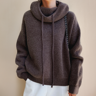 Charlotte - Pull col roulé en laine mérinos