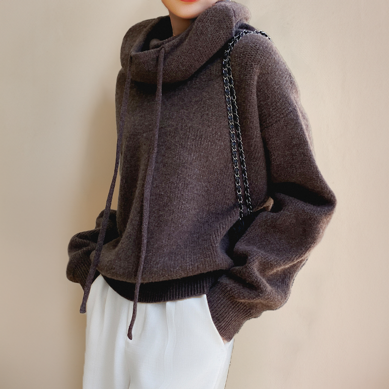 Charlotte - Pull col roulé en laine mérinos