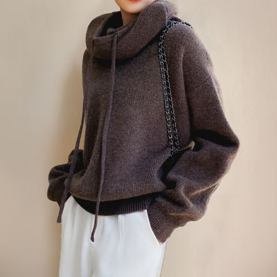 Charlotte - Pull col roulé en laine mérinos