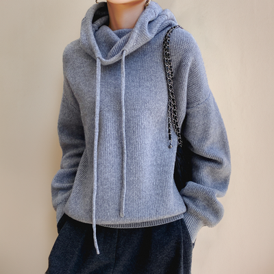 Charlotte - Pull col roulé en laine mérinos