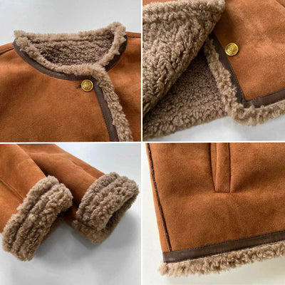 Rosalie | Veste boutonnée en peau lainée