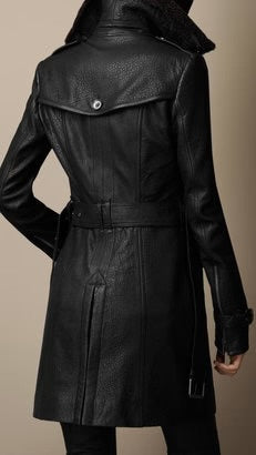 Trench-coat en cuir luxueux Ada