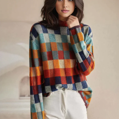 Kate™ | Col roulé patchwork haute couture