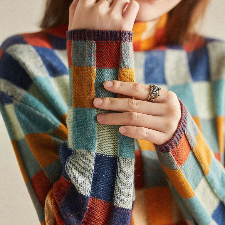 Kate™ | Col roulé patchwork haute couture